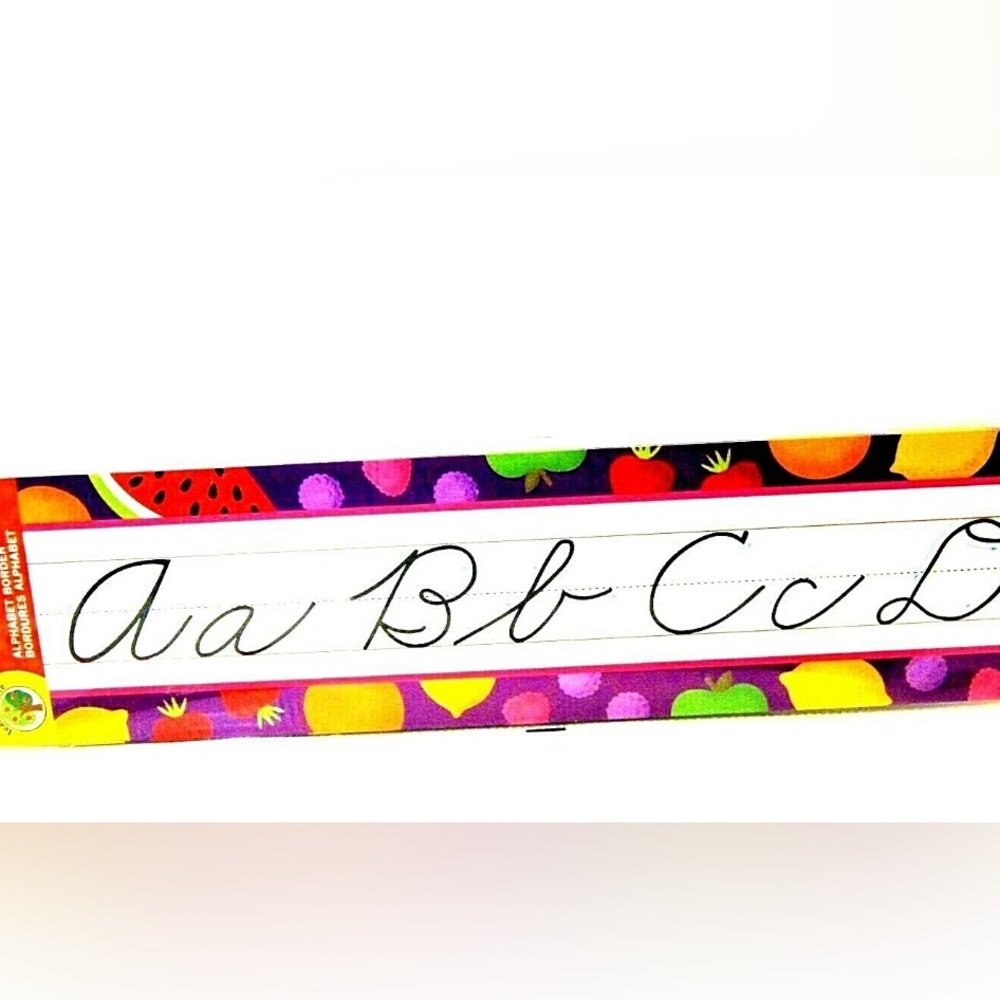 Alphabet A-Z  Wall Border Teaching School Classroom Kids Room or Nursery-Cursive